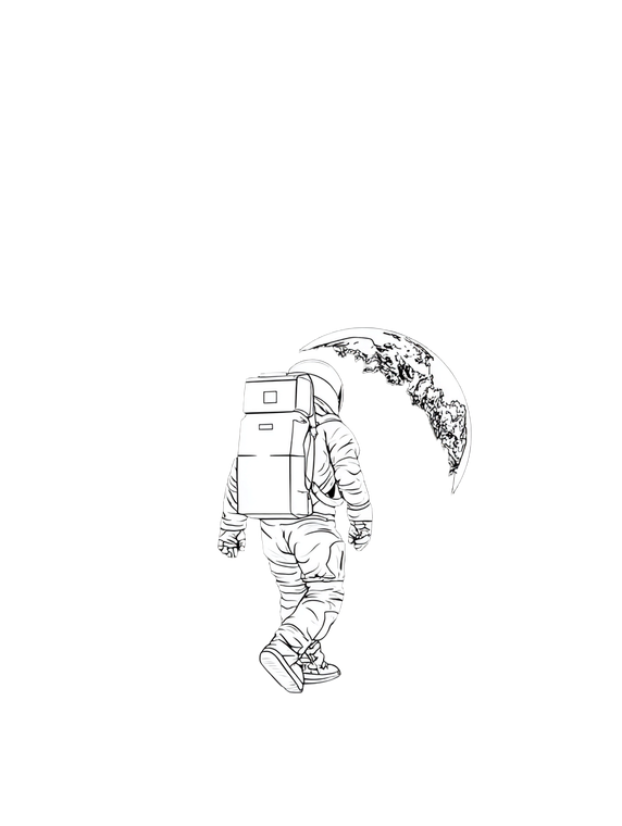 Surreal Moon Astronaut V2 Vinyl Car Decal Sticker – Waterproof & UV-Resistant 8.213333333333333"