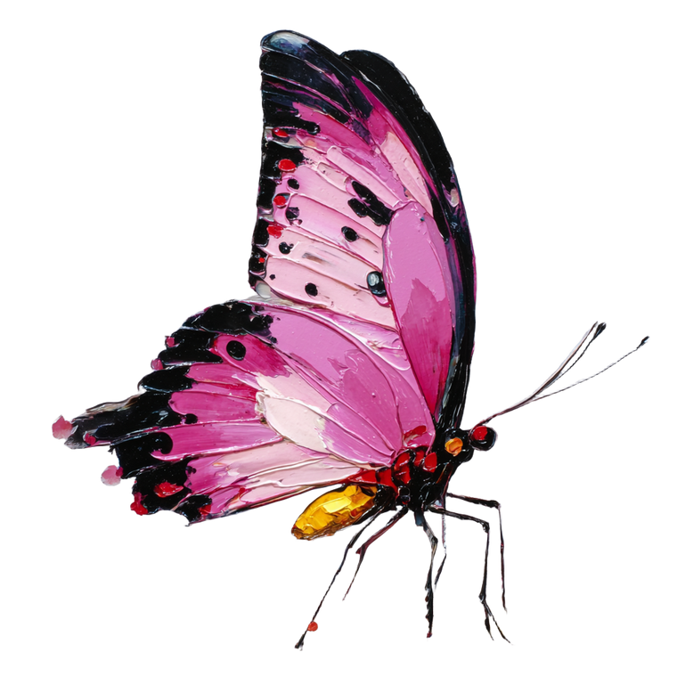 Pink Dancing Butterfly Vinyl Car Decal Sticker – Waterproof & UV-Resistant 3.4133333333333336"