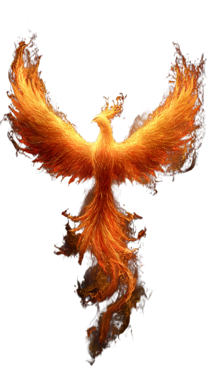 Rising Fire Phoenix Vinyl Car Decal Sticker – Waterproof & UV-Resistant 9.706666666666667"