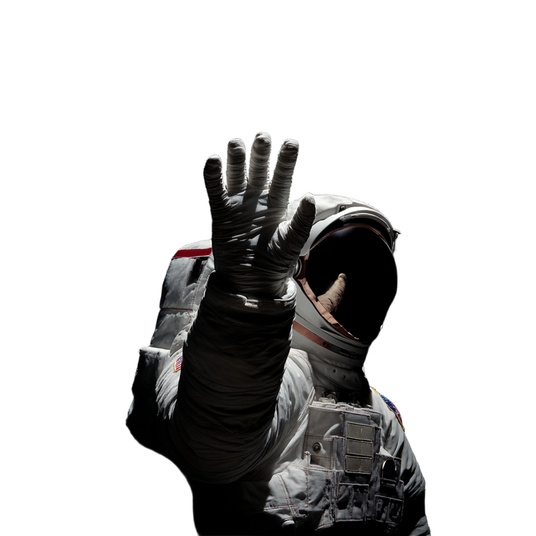 Astronaut Hand Vinyl Car Decal Sticker – Waterproof & UV-Resistant 3.4133333333333336"