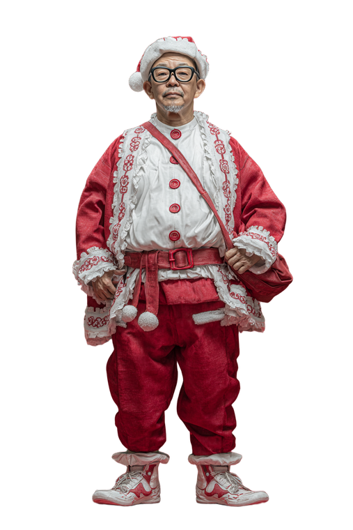Santa Anime Portrait Vinyl Car Decal Sticker – Waterproof & UV-Resistant 4.4