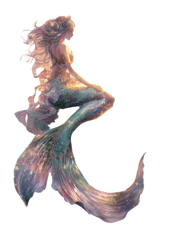 Iridescent Mermaid V4 Vinyl Car Decal Sticker – Waterproof & UV-Resistant 8.213333333333333"