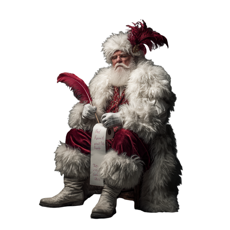 Santa Writing Vinyl Car Decal Sticker – Waterproof & UV-Resistant 3.4133333333333336"