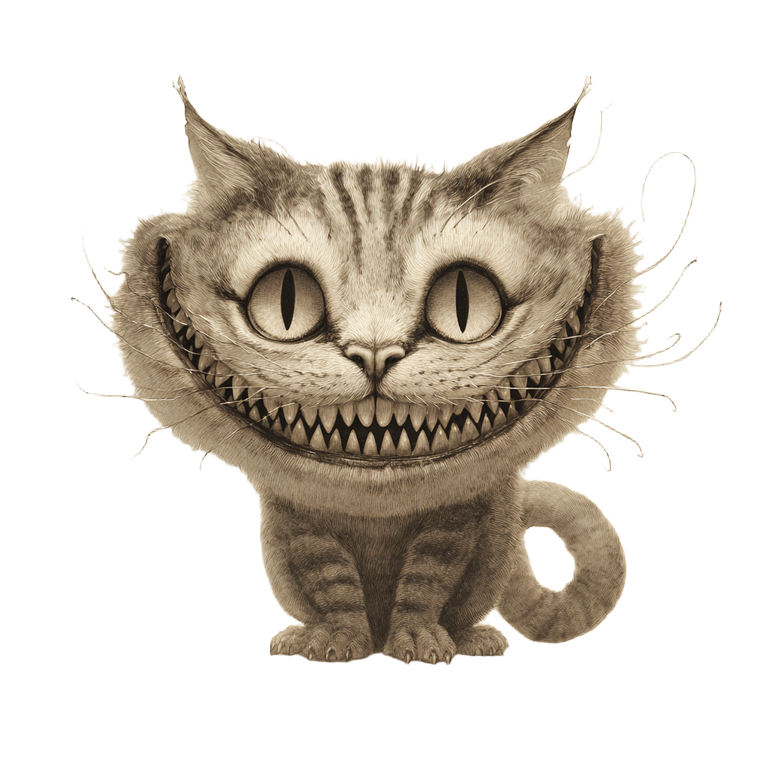 Cheshire Cat Fairytale V2 Vinyl Car Decal Sticker – Waterproof & UV-Resistant 3.4133333333333336"