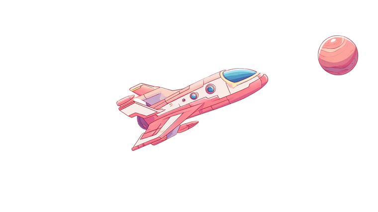 Minimalistic Space Ship Vinyl Car Decal Sticker – Waterproof & UV-Resistant 5.4