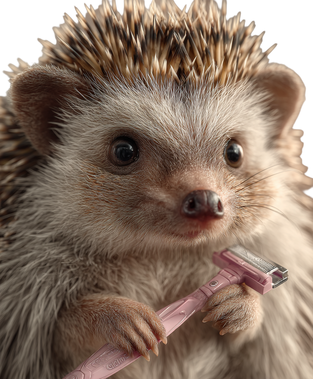 Hedgehog With Razor V3 Vinyl Car Decal Sticker – Waterproof & UV-Resistant 8.0"