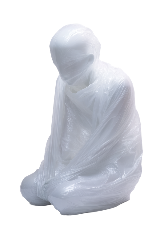 Faceless Cocooned Figure Vinyl Car Decal Sticker – Waterproof & UV-Resistant 8.96"