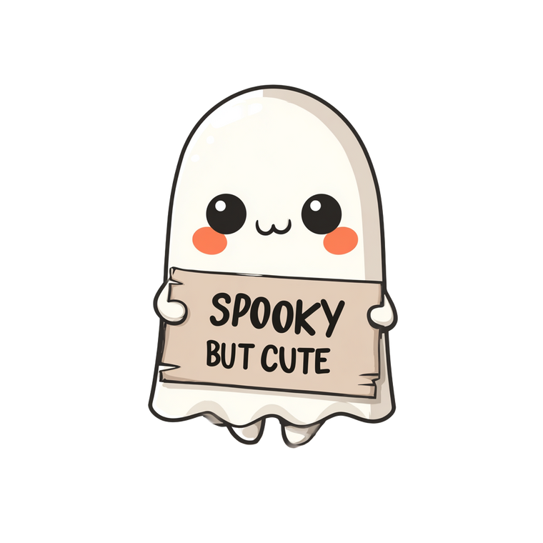 Spooky Cute Ghost V2 Vinyl Car Decal Sticker – Waterproof & UV-Resistant 6.826666666666667"