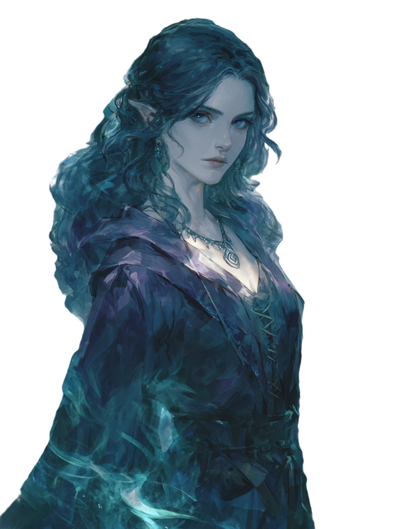 Elven Warlock Portrait V2 Vinyl Car Decal Sticker – Waterproof & UV-Resistant 8.213333333333333"