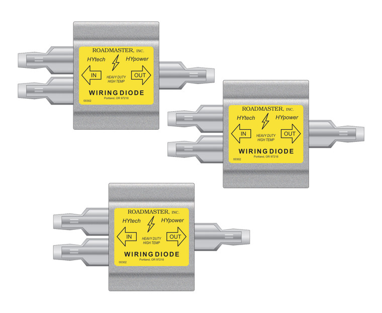 High-Power Diode Set | Connects Tow Vehicle's Lights Securely | Prevents Damage | 80A | Set of 3