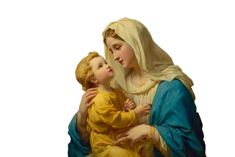 Mary And Jesus V13 Vinyl Car Decal Sticker – Waterproof & UV-Resistant 2.986666666666667"