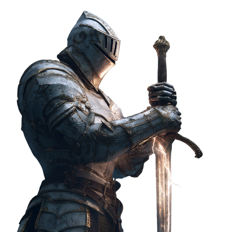 Towering Knight Warrior Vinyl Car Decal Sticker – Waterproof & UV-Resistant 3.4133333333333336"