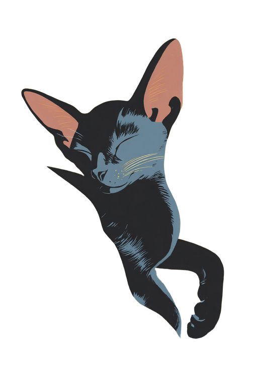 Sleeping Kitten Art Vinyl Car Decal Sticker – Waterproof & UV-Resistant 8.96"