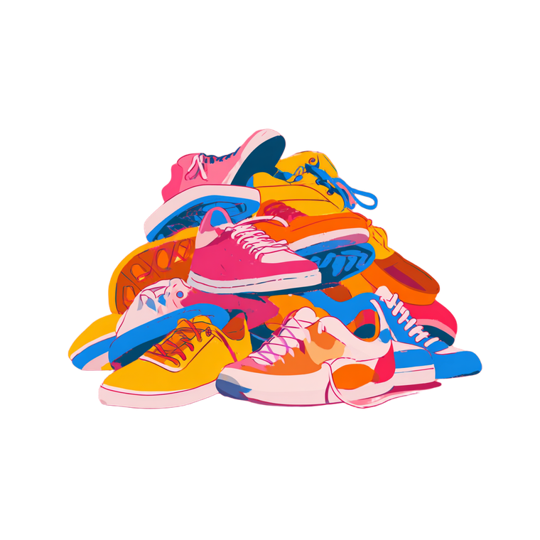 Pile Of Shoes Vinyl Car Decal Sticker – Waterproof & UV-Resistant 3.4133333333333336"