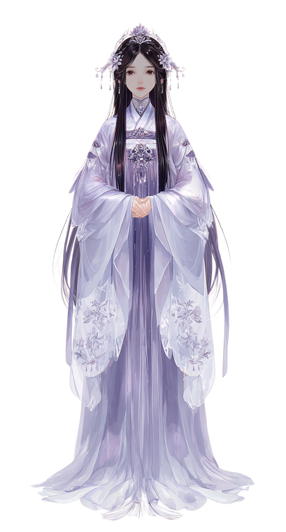 Anime Hanfu Girl V9 Vinyl Car Decal Sticker – Waterproof & UV-Resistant 4.96"