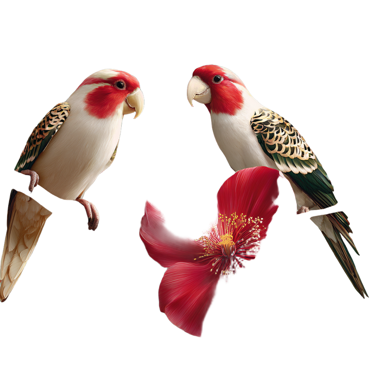 Tropical Parrot Flowers Vinyl Car Decal Sticker – Waterproof & UV-Resistant 3.4133333333333336"