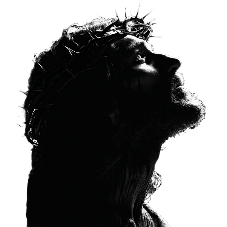 Jesus Silhouette V3 Vinyl Car Decal Sticker – Waterproof & UV-Resistant 3.4133333333333336"