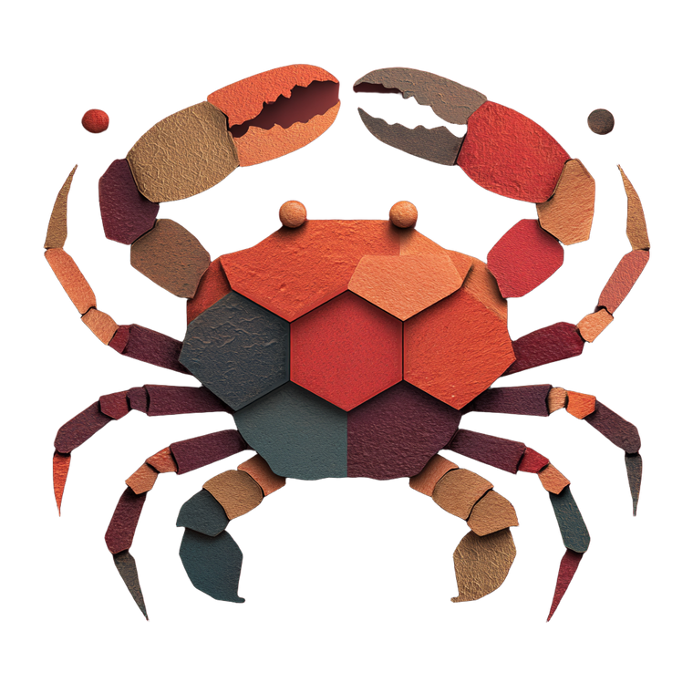 Geometric Crab Silhouette Vinyl Car Decal Sticker – Waterproof & UV-Resistant 3.4133333333333336"