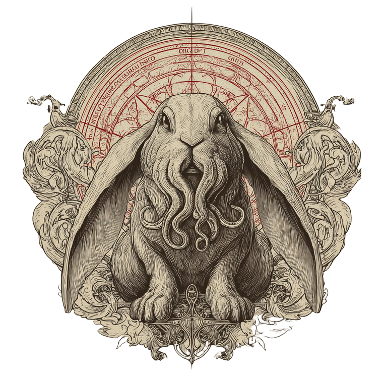 Rabbit God Cthulhu Vinyl Car Decal Sticker – Waterproof & UV-Resistant 3.4133333333333336"
