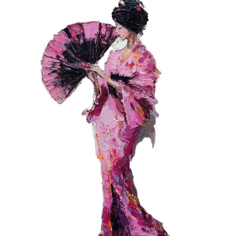 Stylish Geisha Painting Vinyl Car Decal Sticker – Waterproof & UV-Resistant 3.4133333333333336"
