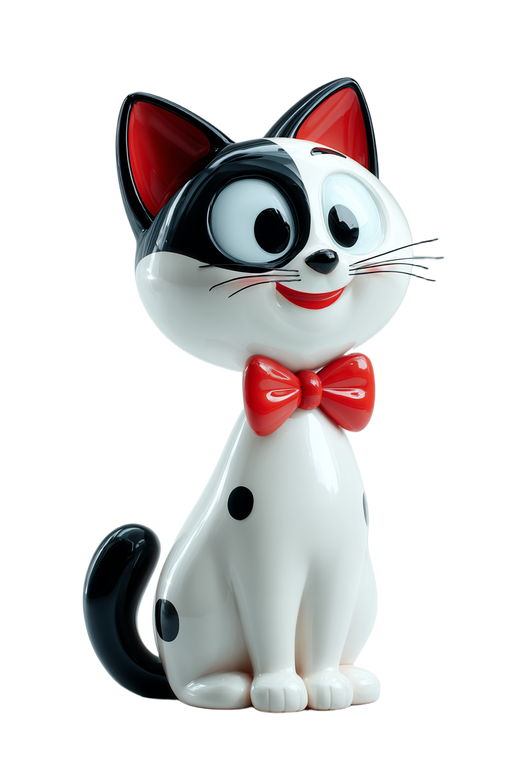 Elegant Cartoon Cat Vinyl Car Decal Sticker – Waterproof & UV-Resistant 4.4