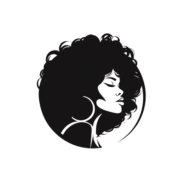 Voluminous Hair Logo Vinyl Car Decal Sticker – Waterproof & UV-Resistant 3.4133333333333336"