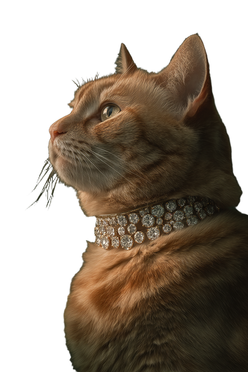 Ginger Cat Elegance Vinyl Car Decal Sticker – Waterproof & UV-Resistant 8.96"
