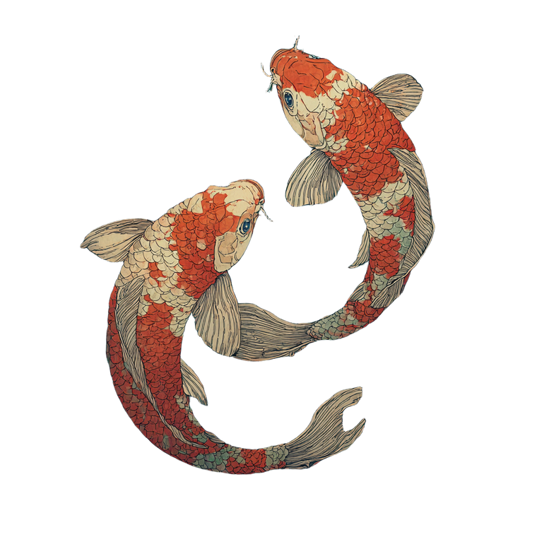 Elegant Koi Fish V4 Vinyl Car Decal Sticker – Waterproof & UV-Resistant 6.826666666666667"