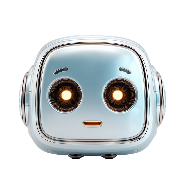 Friendly Robot Icon V2 Vinyl Car Decal Sticker – Waterproof & UV-Resistant 3.4133333333333336"