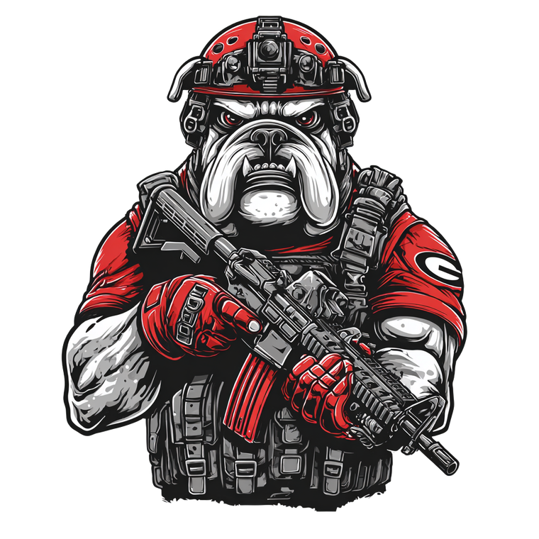 Tactical Bulldog Mascot Vinyl Car Decal Sticker – Waterproof & UV-Resistant 6.826666666666667"