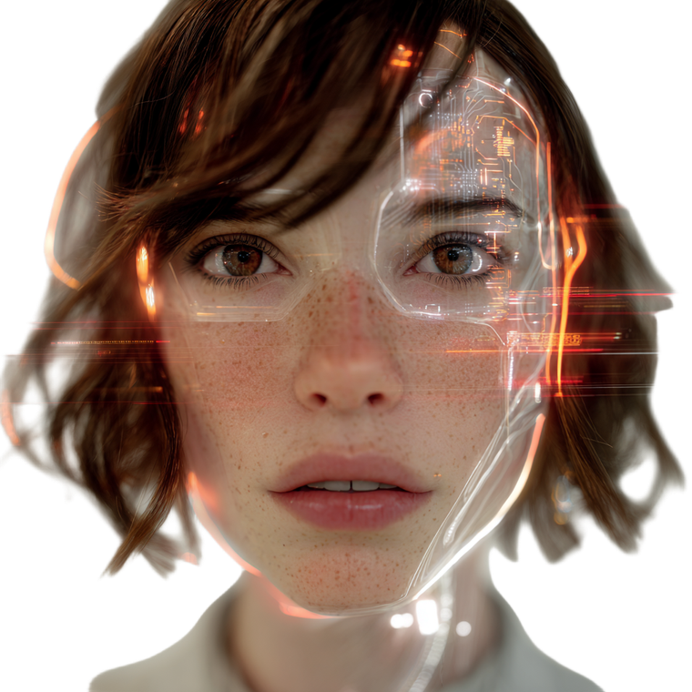 Tech-Infused Portrait Vinyl Car Decal Sticker – Waterproof & UV-Resistant 6.826666666666667"