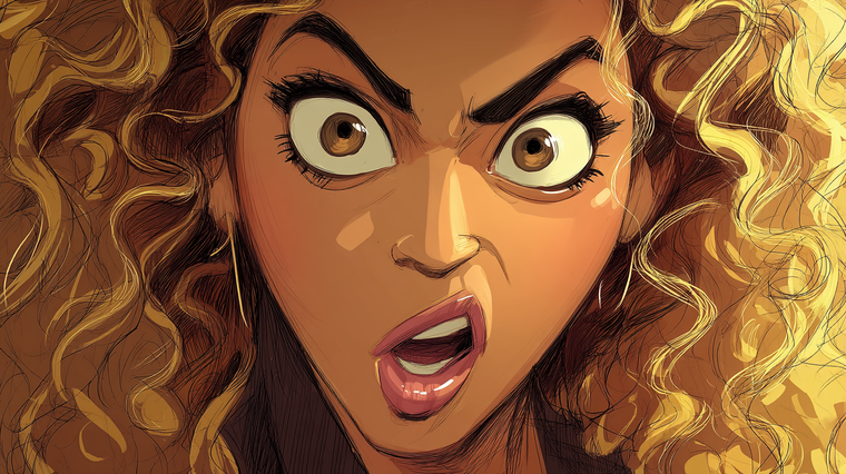 Beyoncé Caricature V2 Vinyl Car Decal Sticker – Waterproof & UV-Resistant 5.4