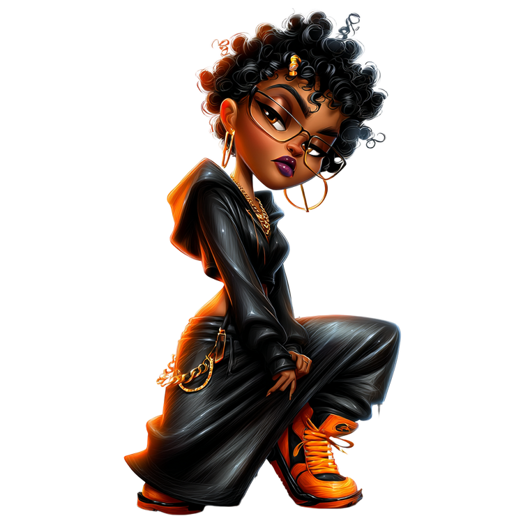 Hip Hop Betty Boop V2 Vinyl Car Decal Sticker – Waterproof & UV-Resistant 3.4133333333333336"