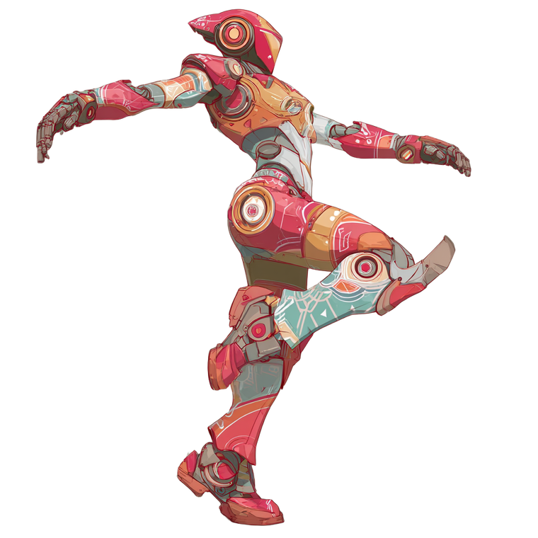 Dancing Robot V7 Vinyl Car Decal Sticker – Waterproof & UV-Resistant 6.826666666666667"