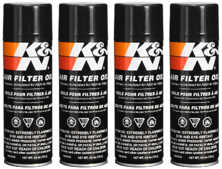 4x Ultimate K&N Air Filter Oil | Performance Boost | 6.5oz Aerosol | Single Can