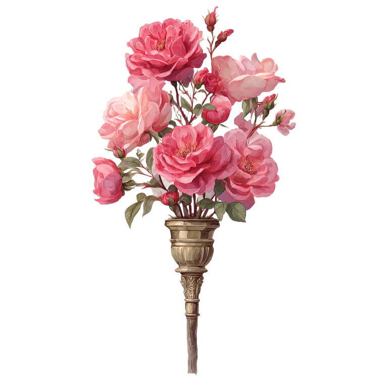Rose Torch V2 Vinyl Car Decal Sticker – Waterproof & UV-Resistant 3.4133333333333336"