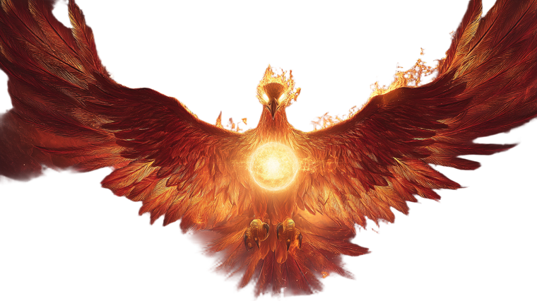 Majestic Flaming Phoenix V2 Vinyl Car Decal Sticker – Waterproof & UV-Resistant 5.4