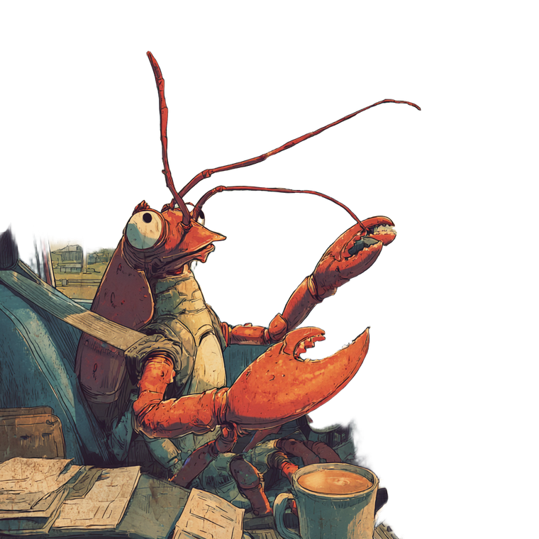Lobster Driver V2 Vinyl Car Decal Sticker – Waterproof & UV-Resistant 3.4133333333333336"