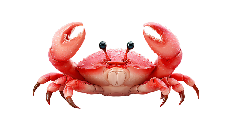 Cartoonish Red Crab V2 Vinyl Car Decal Sticker – Waterproof & UV-Resistant 2.72"