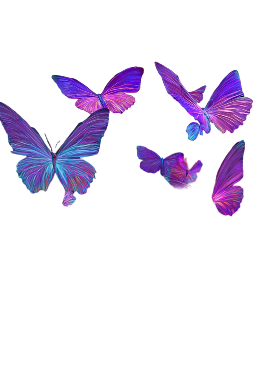 Neon Cyber Butterflies V2 Vinyl Car Decal Sticker – Waterproof & UV-Resistant 8.96"