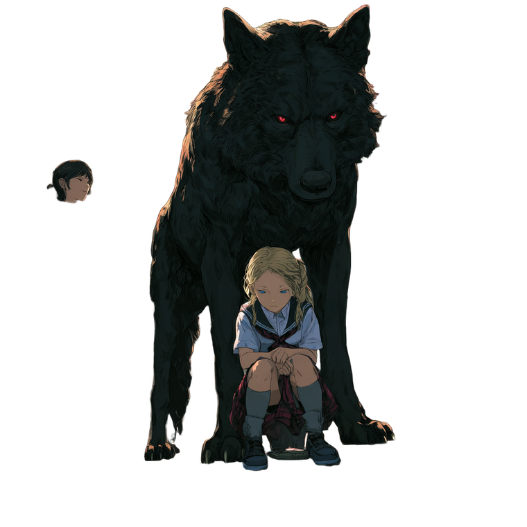 Girl And Wolf V9 Vinyl Car Decal Sticker – Waterproof & UV-Resistant 3.4133333333333336"