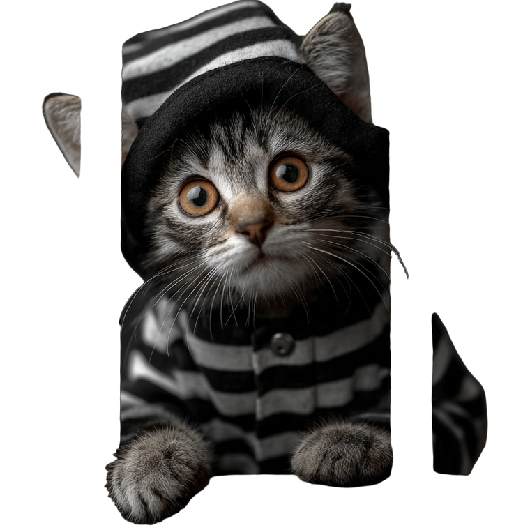 Prison Kitten Vinyl Car Decal Sticker – Waterproof & UV-Resistant 3.4133333333333336"