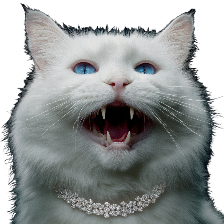 Fluffy Diamond Cat Vinyl Car Decal Sticker – Waterproof & UV-Resistant 6.826666666666667"
