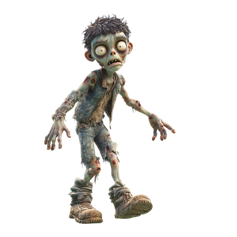 Cute Zombie Pose Vinyl Car Decal Sticker – Waterproof & UV-Resistant 3.4133333333333336"