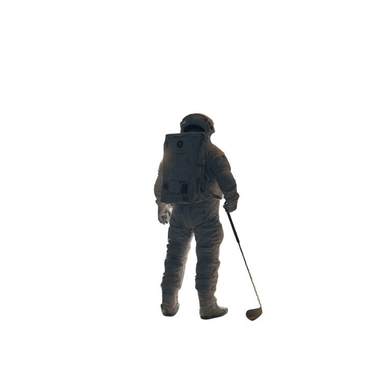 Astronaut With Golf Club V2 Vinyl Car Decal Sticker – Waterproof & UV-Resistant 6.826666666666667"