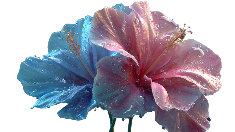 Blue And Pink Flowers Vinyl Car Decal Sticker – Waterproof & UV-Resistant 5.4