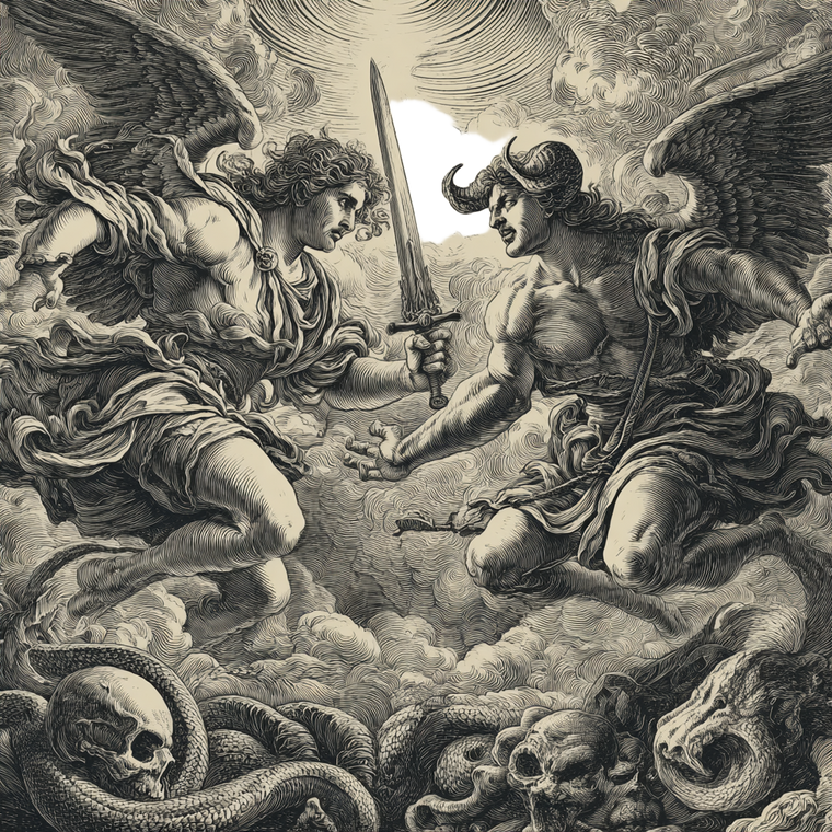 Angels Vs Demons V19 Vinyl Car Decal Sticker – Waterproof & UV-Resistant 6.826666666666667"