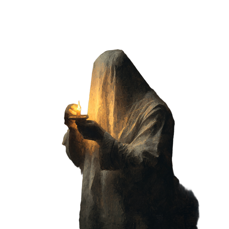 Ghost With Candle Vinyl Car Decal Sticker – Waterproof & UV-Resistant 6.826666666666667"