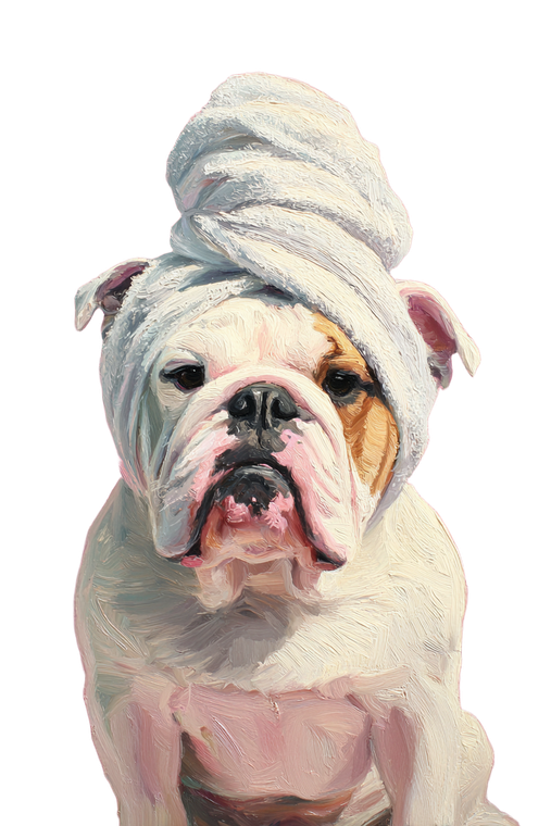 Friendly Bulldog Turbanned Vinyl Car Decal Sticker – Waterproof & UV-Resistant 8.96"