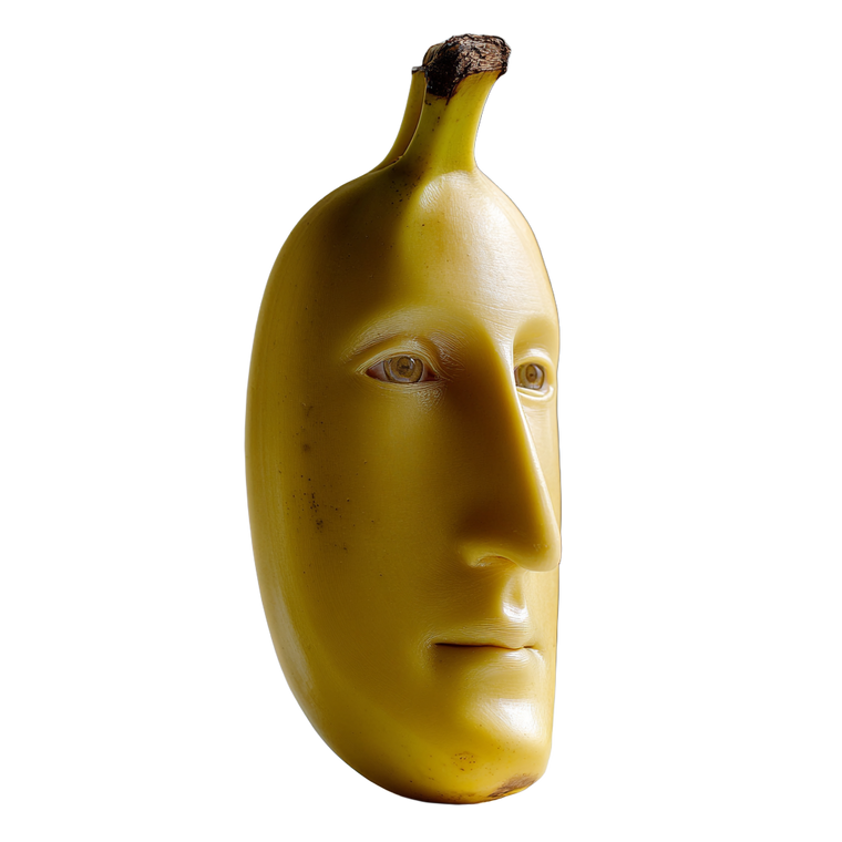 Banana With Face V2 Vinyl Car Decal Sticker – Waterproof & UV-Resistant 6.826666666666667"
